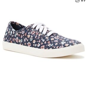 Women's Casual Floral Sneakers - Navy